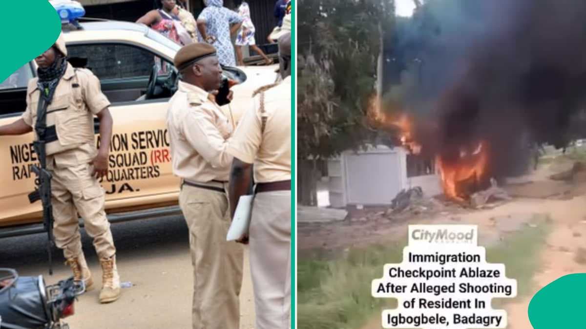 Lagos Youth Fight Back: Immigration Office Burns After Officer Shoots Woman